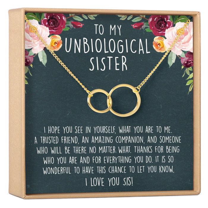Unbiological Sister Double Circles Necklace